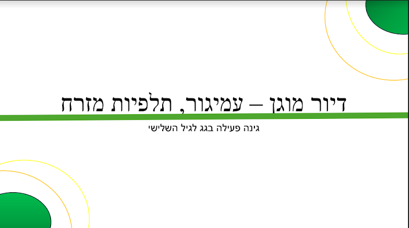למצגת הפרויקט