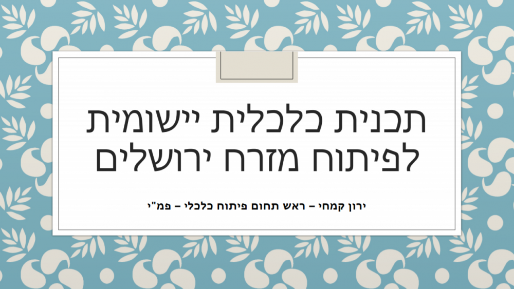 תכנית כלכלית